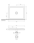 Ceramica Cielo Piatto doccia Sessanta rettangolare 72x90 cm bianco lucido