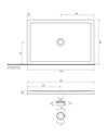 Ceramica Cielo Piatto doccia Sessanta rettangolare 80x120 cm bianco lucido