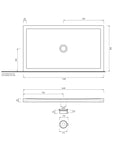 Ceramica Cielo Piatto doccia Sessanta rettangolare 80x140 cm bianco lucido