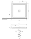 Ceramica Cielo Piatto doccia Sessanta quadrato 80x80 cm bianco lucido