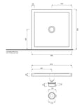 Ceramica Cielo Piatto doccia Sessanta quadrato 80x80 cm bianco lucido