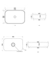 Ceramica Cielo Lavabo Shui Comfort rettangolare da appoggio 60x40 bianco lucido