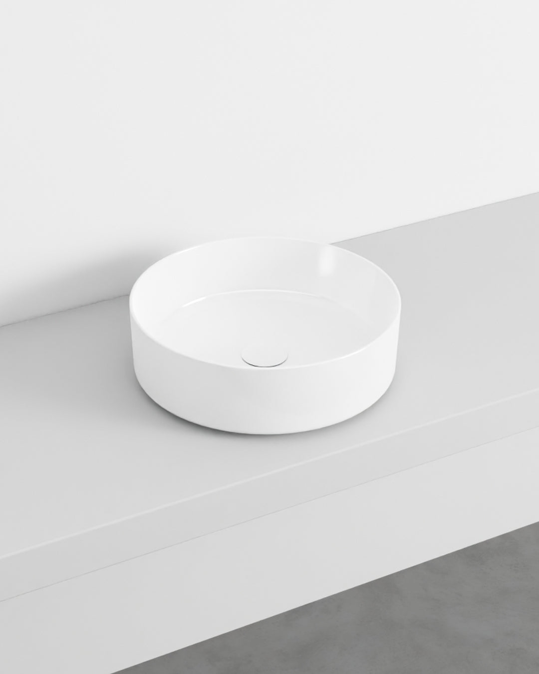 Ceramica Cielo Lavabo Shui Comfort tondo da appoggio Ø40 bianco lucido