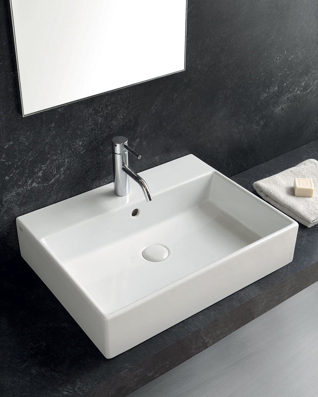 Ceramica Cielo Smile Lavabo rettangolare bianco lucido 60x46 cm