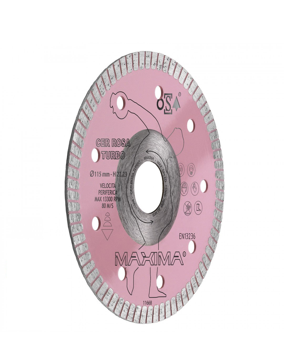 Maxima Disco Diamantato Ceramica Rosa Ø 85