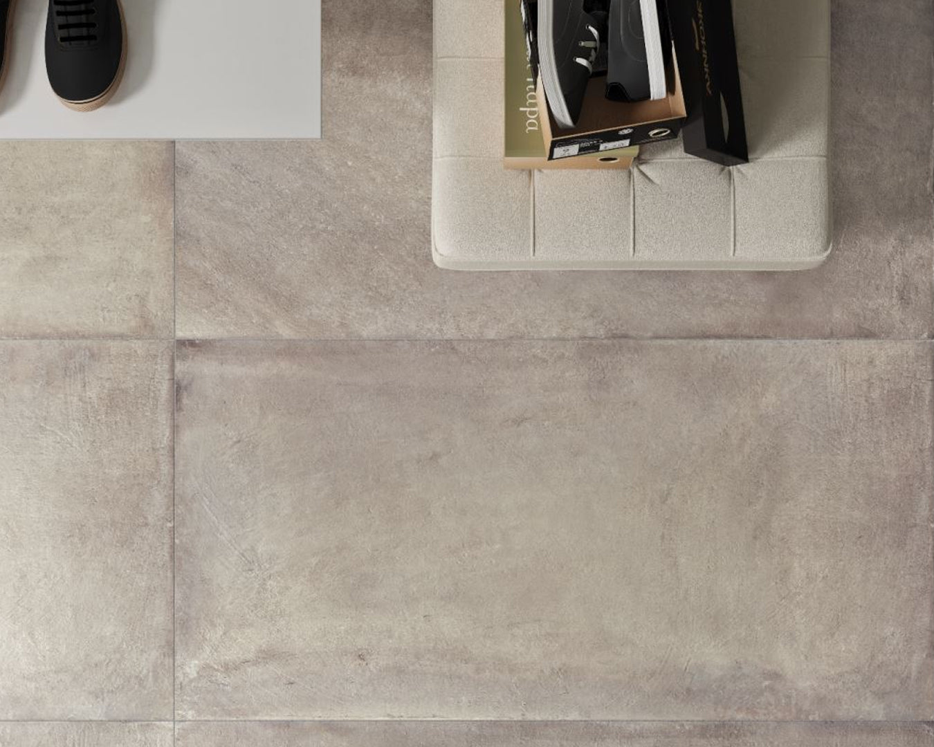 Castelvetro Land Light Grey piastrella gres effetto cemento 100x100
