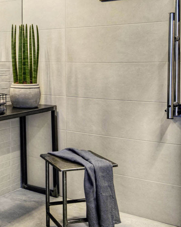 Marazzi Chalk piastrella effetto cemento Grey 25x76 cm