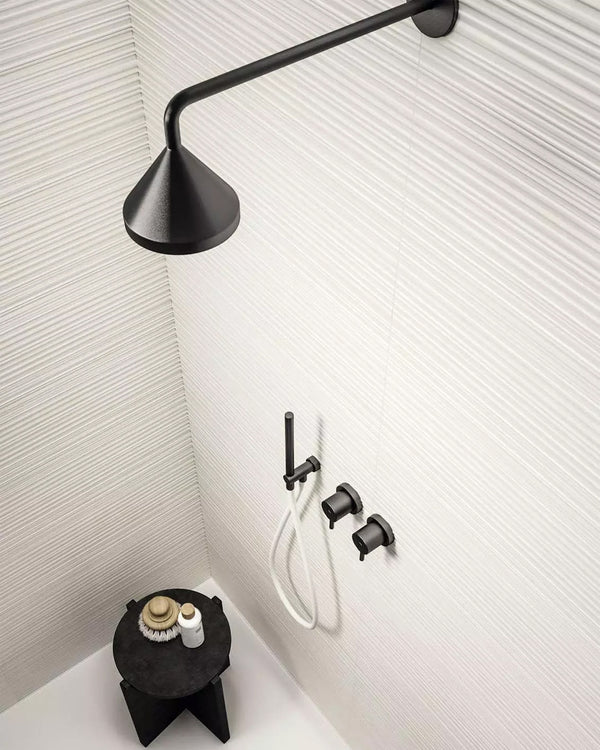 Marazzi Chalk piastrella effetto cemento Butter Fiber 3D 25x76 cm
