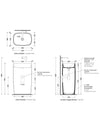 Lavabo freestanding Flaminia Monoflag scarico a parete