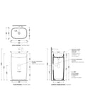 Lavabo freestanding Flaminia Monoflag scarico a parete