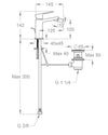 FIR Italia Kelio 63 miscelatore bidet con scarico cromo