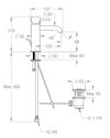 FIR Italia Cleo 84 Miscelatore per lavabo con scarico int. 125 mm cromo