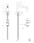 Gessi Via Manzoni miscelatore bidet con scarico cromato