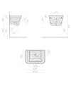 Galassia Meg 11 Lavatoio sospeso 65x46 cm bianco ceramica