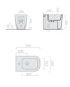 Galassia Meg 11 Pro kit vaso e bidet a pavimento con copriwater avvolgente
