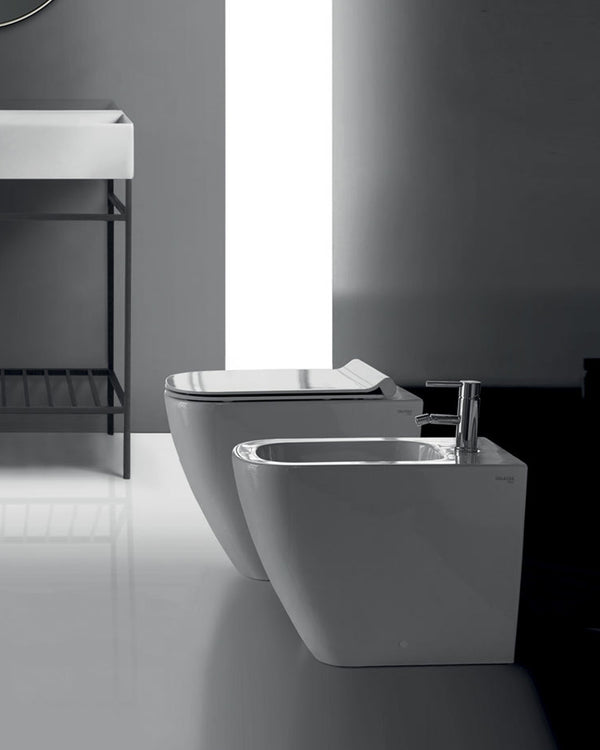 Galassia Meg 11 Pro kit vaso e bidet a pavimento con copriwater slim soft close