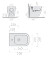 Galassia Meg11 Pro Bidet a pavimento monoforo 55x35 cm bianco lucido