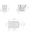 Galassia Meg 11 Pro kit vaso e bidet a pavimento con copriwater avvolgente