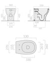 Galassia Eden kit vaso e bidet a pavimento con copriwater avvolgente soft close