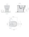 Galassia Eden kit vaso e bidet a pavimento con copriwater avvolgente