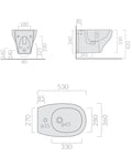 Galassia Eden kit vaso e bidet sospesi con copriwater avvolgente soft close