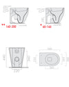 Galassia Dream WC a pavimento 56x36 cm bianco ceramica scarico traslato