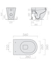 Galassia Dream WC a pavimento 56x36 cm bianco ceramica