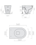 Galassia Dream WC a pavimento 56x36 cm bianco ceramica