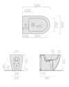 Galassia Dream kit vaso e bidet a pavimento con copriwater slim
