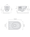 Galassia Dream WC sospeso 56x36 cm bianco ceramica