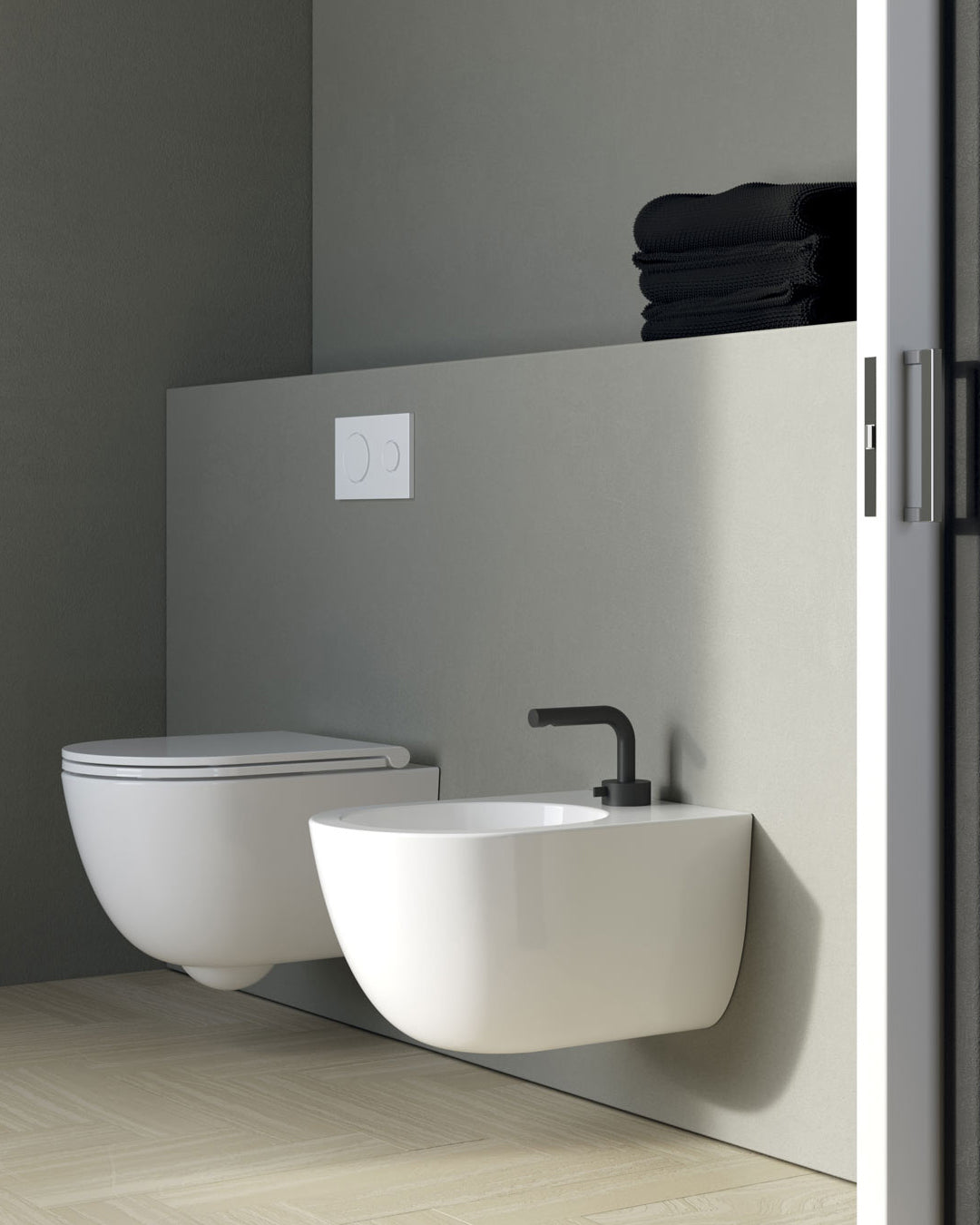 Galassia Dream kit vaso e bidet sospesi con copriwater soft close