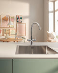 Grohe Blue Pure Baucurve miscelatore lavello cromo con filtro 5 fasi