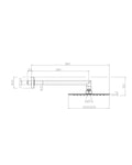 Bossini Tetis soffione doccia Ø 200 mm con braccio 300 mm cromo