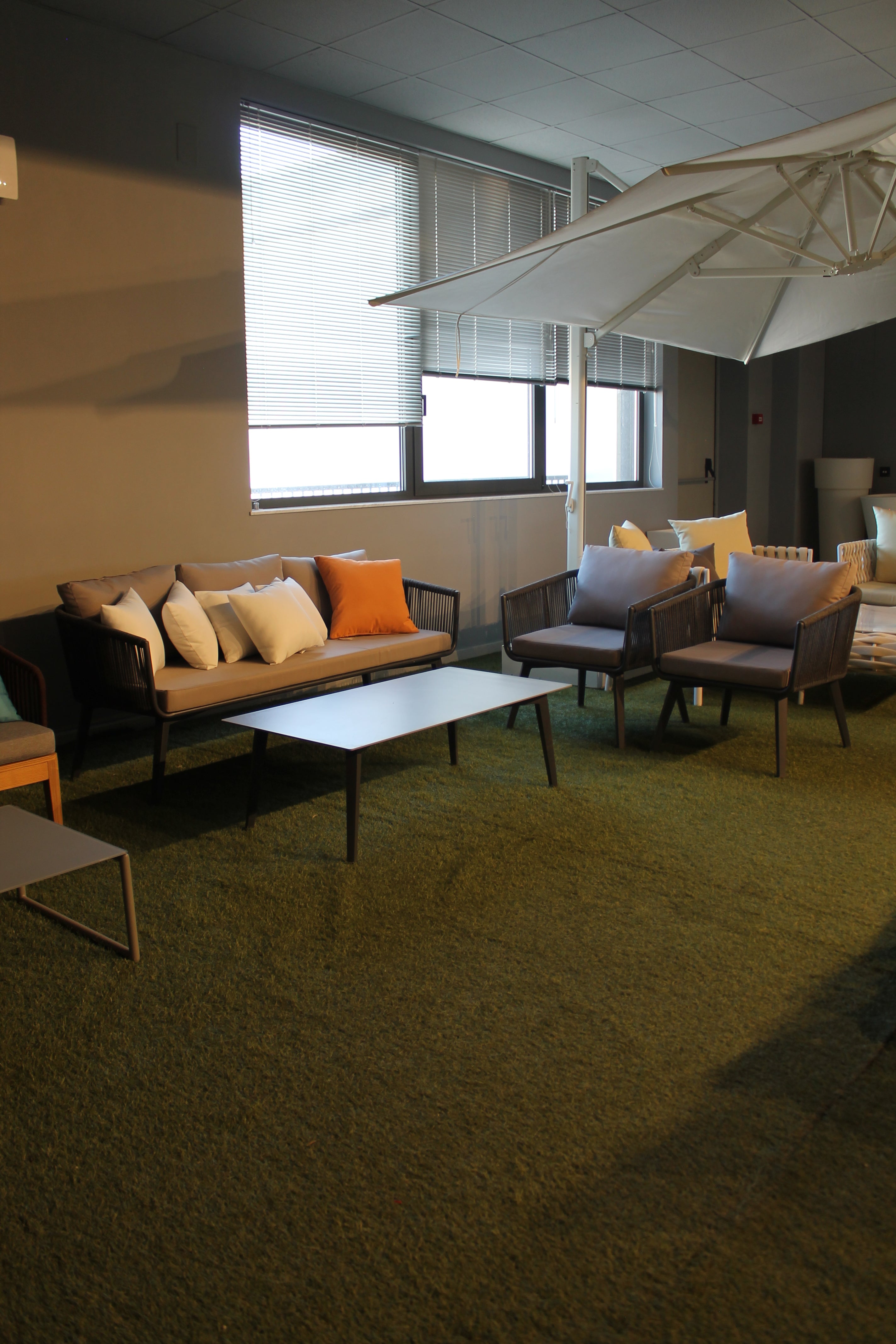 Set giardino Rope alluminio e corda tessuto grigio 3 posti