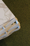 Comenido Tex Set bianco – Salotto da esterno in alluminio e corda