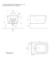 Antonio Lupi - Komodo2 Bidet sospeso monoforo Ceramica Lucida Bianco