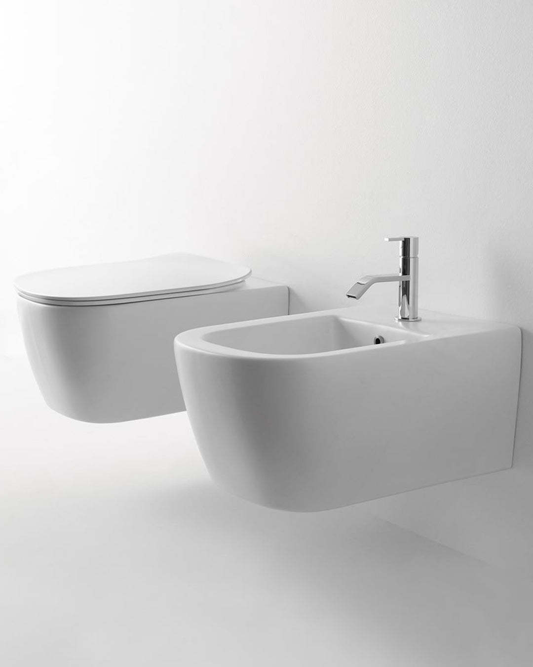 Antonio Lupi - Komodo4 Bidet sospeso monoforo Ceramica Satinata Bianco