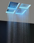 Antonio Lupi - Meteo2 BL Soffione a incasso a soffitto con LED 52x35 Acciao Inox Bianco