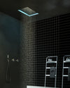 Antonio Lupi - Meteo2 BL Soffione a incasso a soffitto con LED 52x35 Acciao Inox Bianco