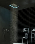 Antonio Lupi - Meteo2 BL Soffione a incasso a soffitto con LED 52x35 Acciao Inox Bianco