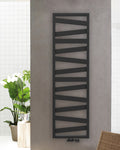 Zehnder Ribbon scaldasalviette Black MATT 180x50 design moderno