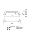 Thermomat – Maniglione lineare a parete bianco 45 cm