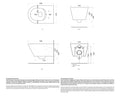 Ceramica Cielo Mare vaso sospeso Rimless wc senza brida bianco
