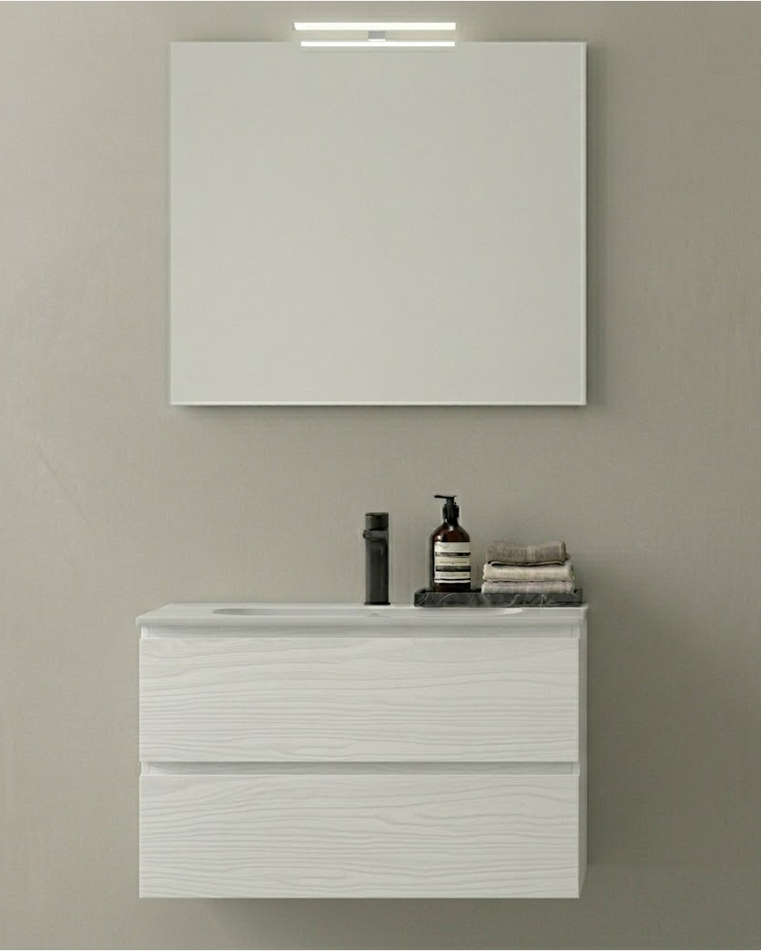 Mobile bagno Qubo2 Hafro Gruppo Geromin finitura Millennium