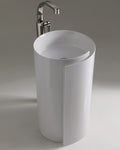 Lavabo freestanding Flaminia Monoroll con scarico a pavimento