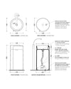 Lavabo freestanding Flaminia Monoroll con scarico a pavimento