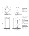Lavabo freestanding Flaminia Monoroll con scarico a pavimento