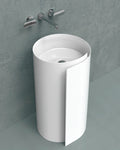 Lavabo a colonna Flaminia Monoroll con scarico a parete