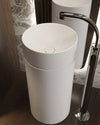 Lavabo a colonna Flaminia Monotwin Slim con scarico a parete