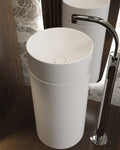 Lavabo a colonna Flaminia Monotwin Slim con scarico a parete